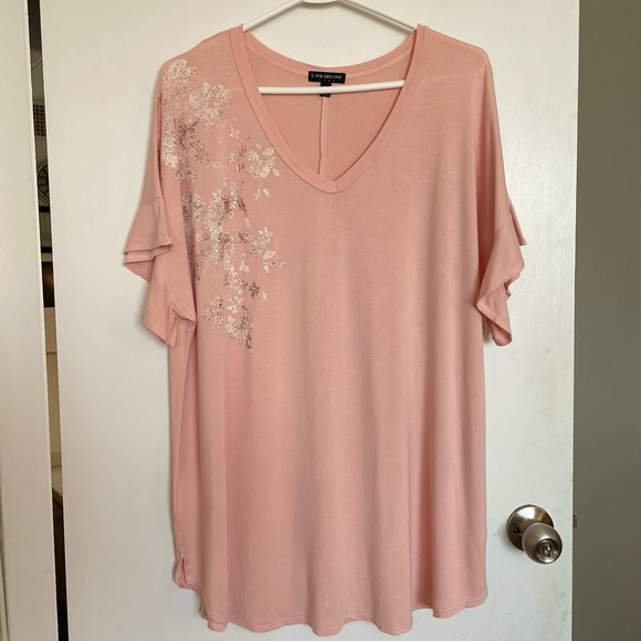 Lane Bryant Tops - Lane Bryant Soft V-Neck Ruffle Sleeve Tee - Size 18/20